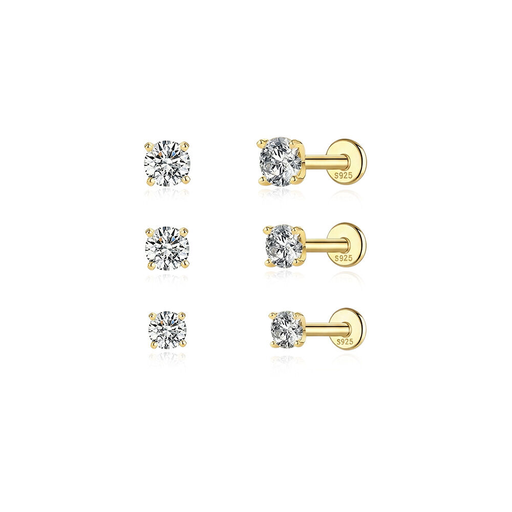 Luxurious Series Daily Circle S925 Platinum Plating Moissanite Women's Moissanite Earrings
