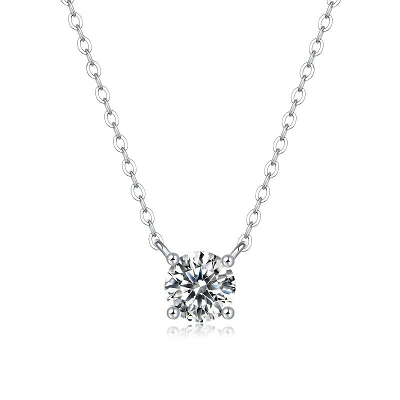 Luxurious Elegant Geometric Shape S925 Platinum Plating Moissanite Women's Moissanite Necklaces