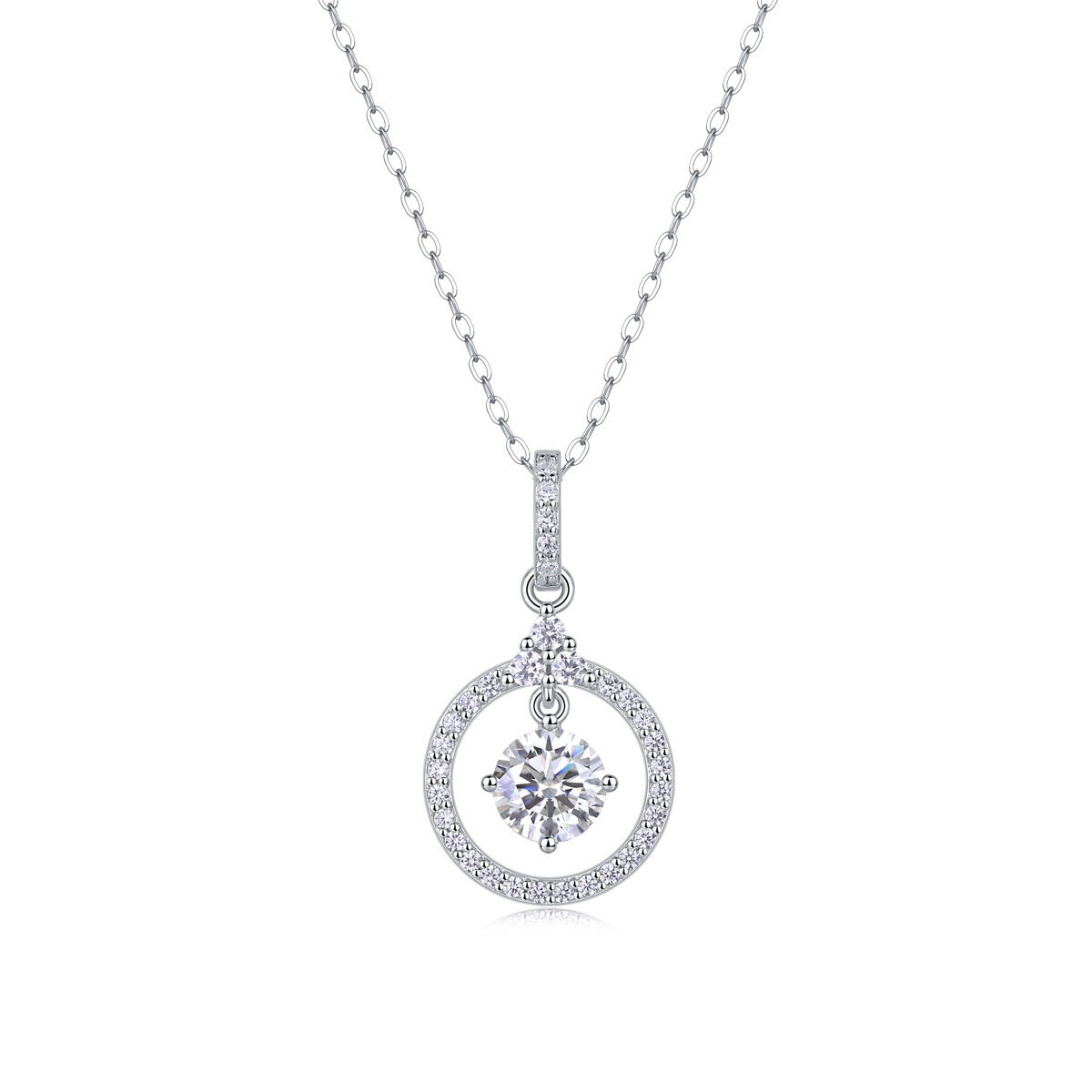 Colliers pour femmes en moissanite S925, forme géométrique élégante et luxueuse