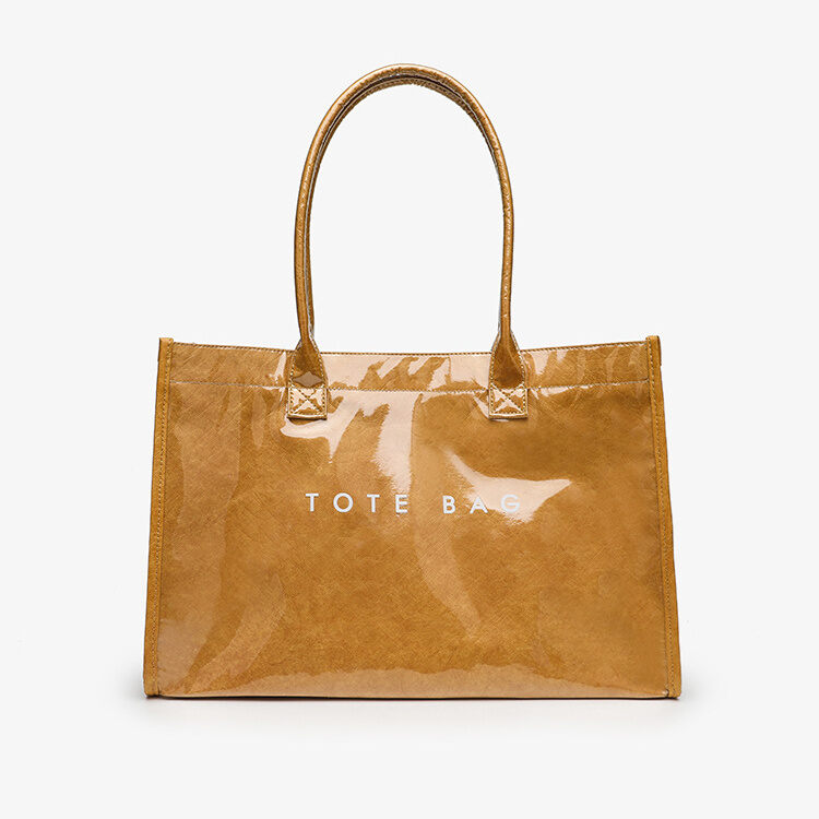 Rest Themed Simple Large Capacity Kraft Paper Tote Bag h5