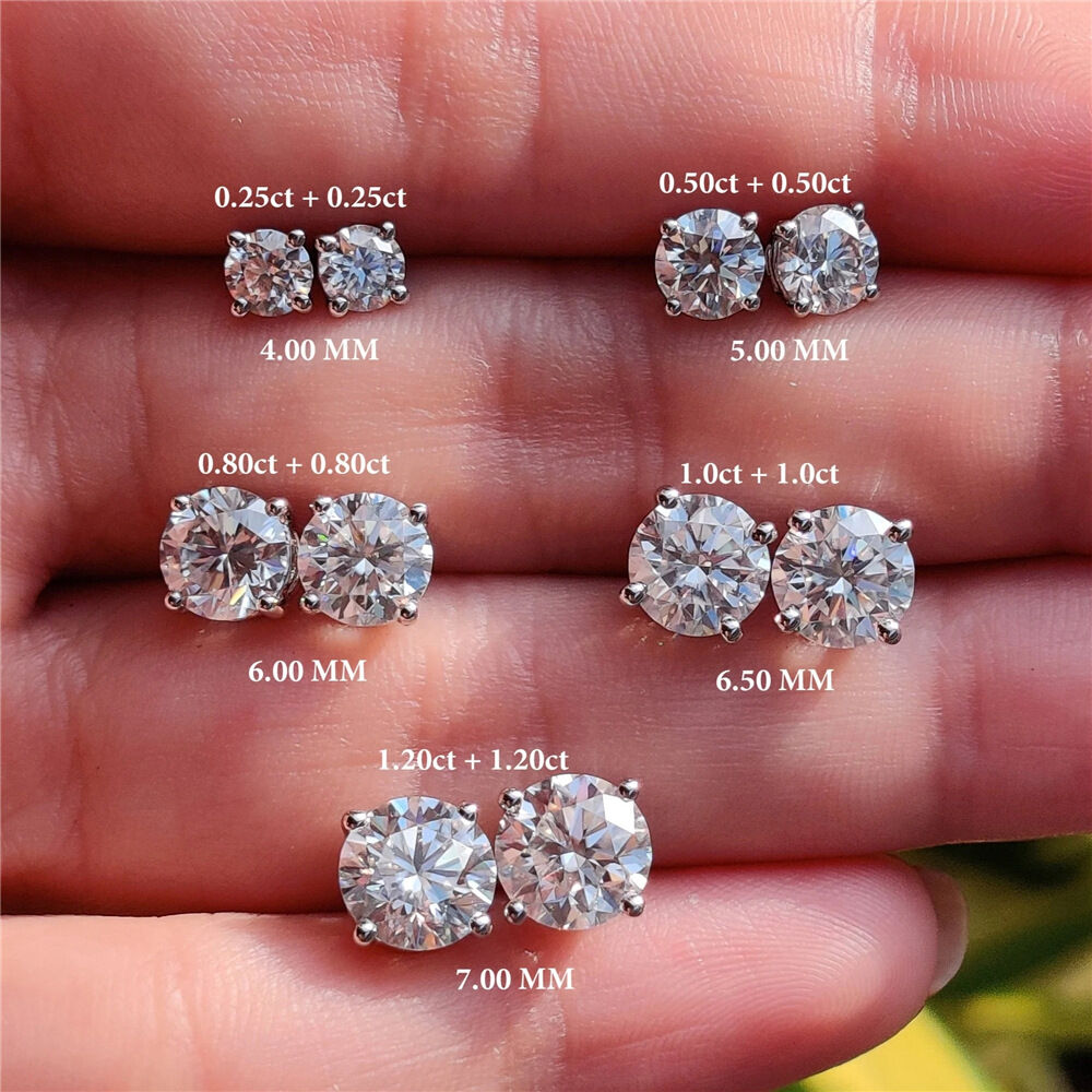 Luxuriöse Daily Circle Ohrringe aus S925-Platin mit Moissanit für Damen h5Bild3