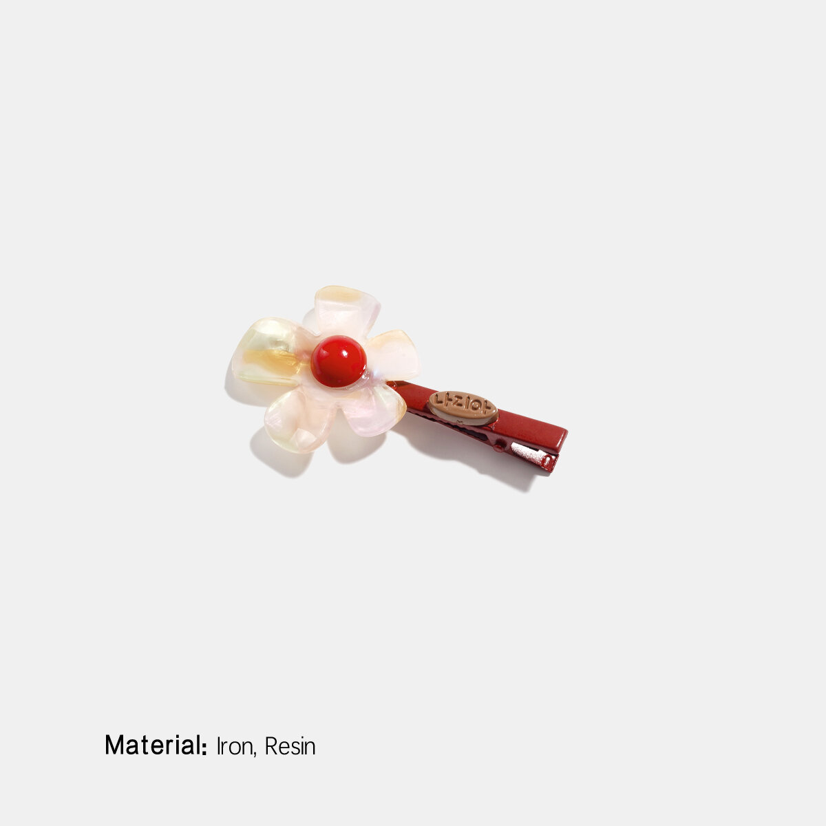 Simple Series Sweet Flower Resin Hair Clips h5 