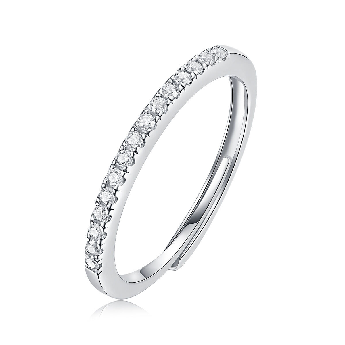 Bagues minimalistes classiques en moissanite S925 pour femmes