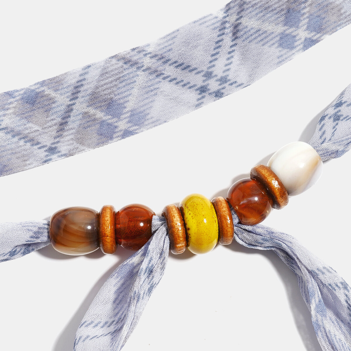 Simple Series Casual Flower Fabric Beaded Necklaces h5 Picture3