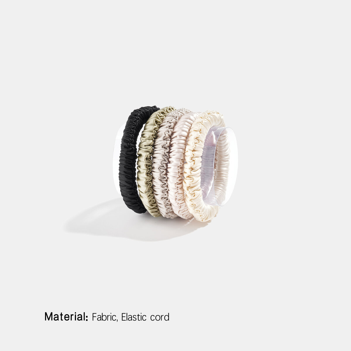 Hair Tie - Beige - Pink - Gray - Green - Black Picture3