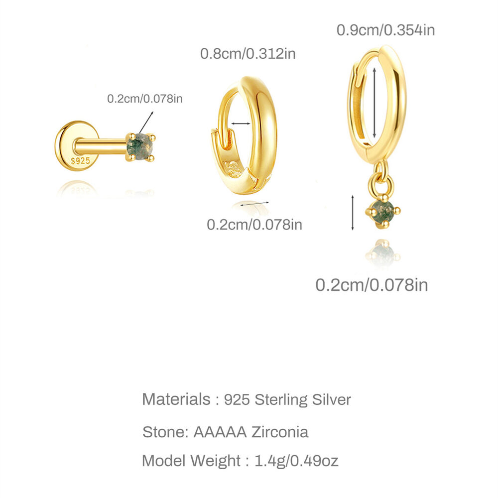 Luxurious Daily Irregular Shape Tassel S925 Gold Color Natural Stone Women's 925 Sterling Silver Color Earrings