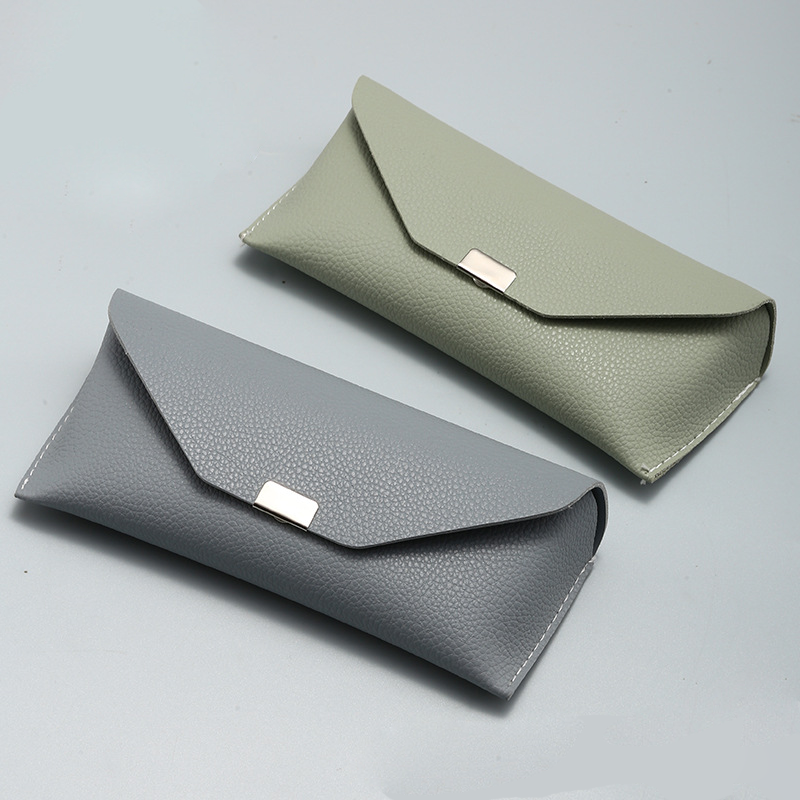 Simple Series Daily Solid Color Pu Sunglasses Storage Bag h5 Picture3