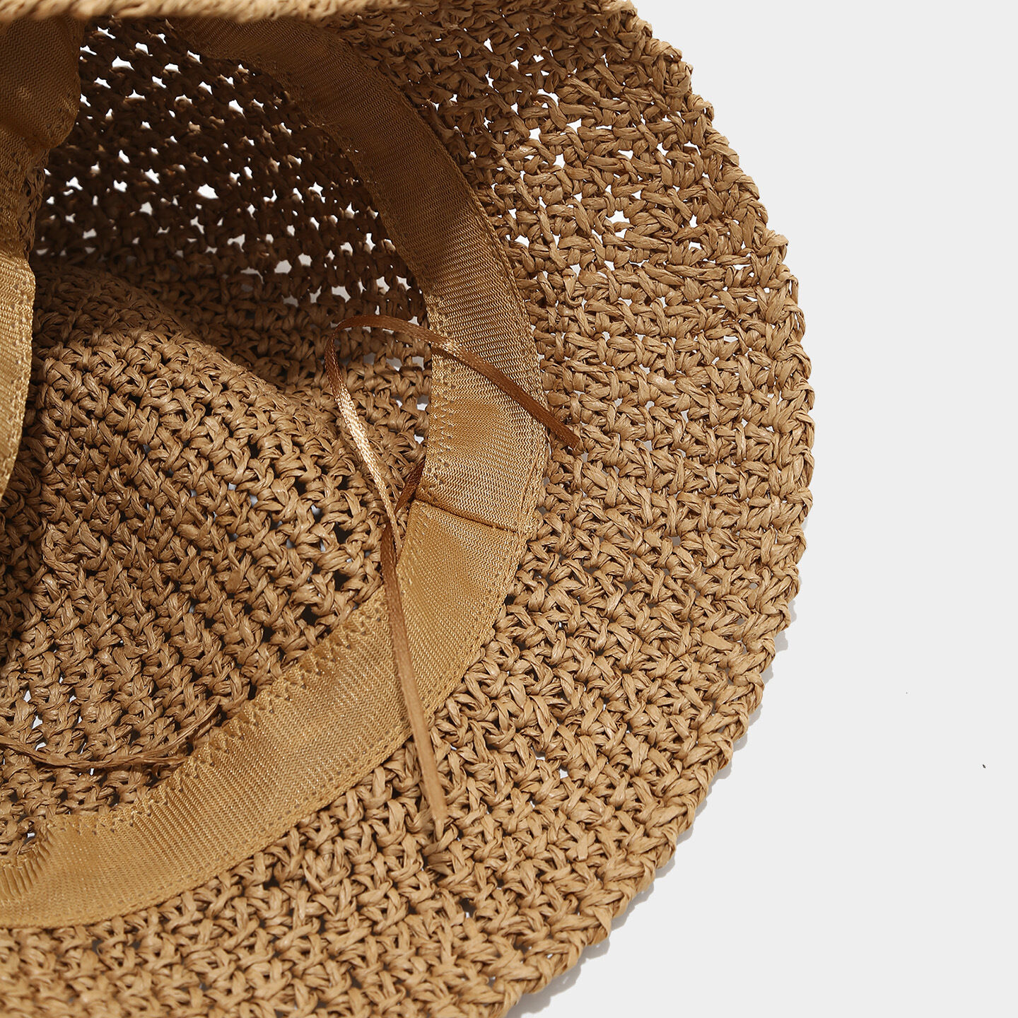 Simple Series Vacation Solid Color Woven Raffia Women's Straw Hats h5Picture3
