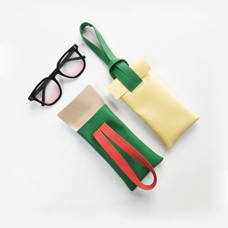 Simple Series Daily Mixed Color Leather Sunglasses Storage Bags h5 Picture2