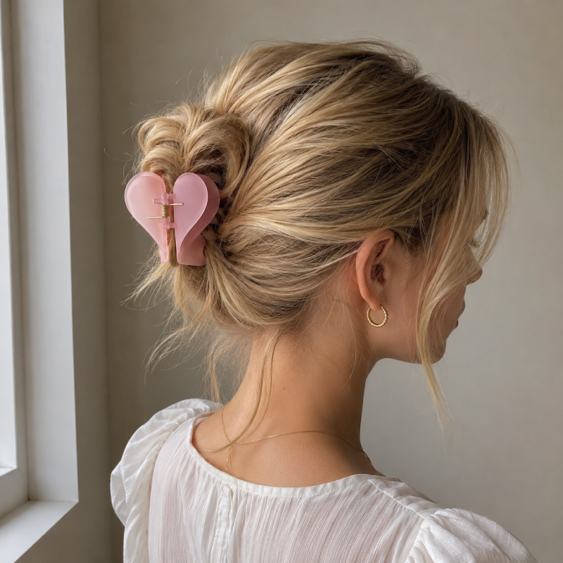 Romantic Series Daily Heart Plastic Hair Claws h5 Picture2
