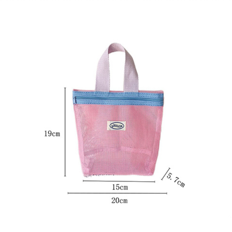 Simple Series Daily Hollowed-Out Mixed Color Woven Polyester Makeup Bags h5Picture2