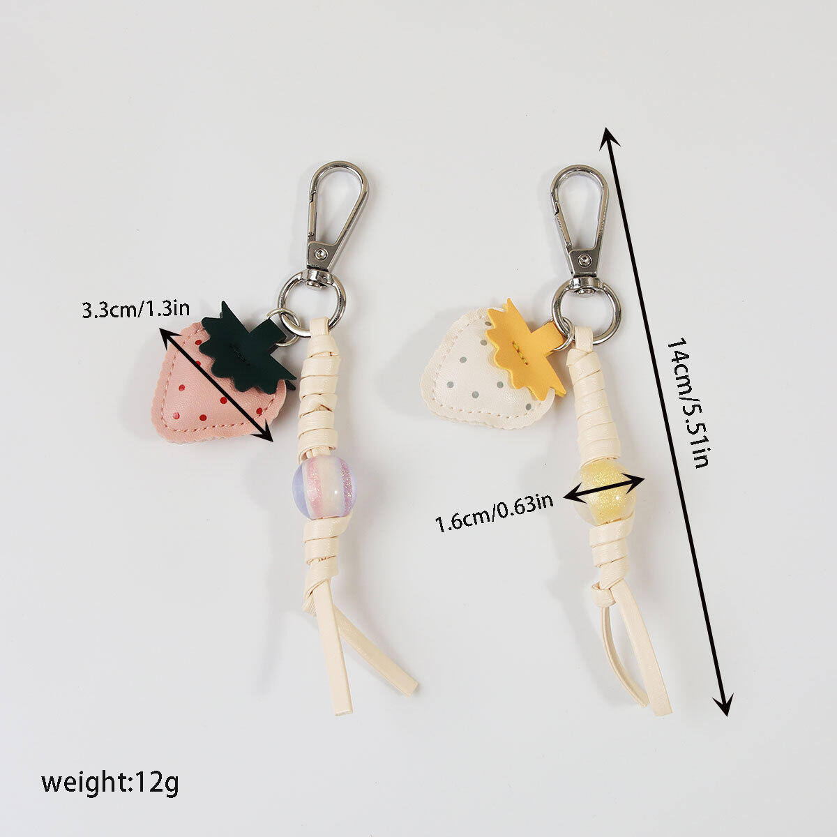 Simple Series Sweet Fruit Twist Mixed Color Premium Quality Pu Bag Charms h5 Picture5