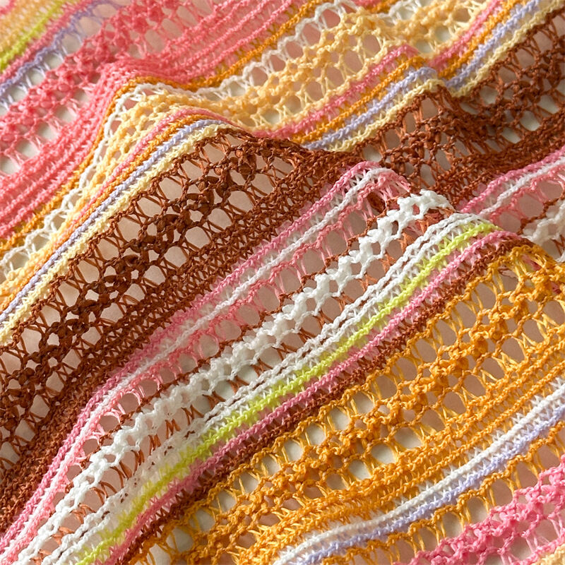 Simple Series Bohemian Stripe Hollowed-Out Mixed Color Polyester Women's Hair Bands h5Picture5