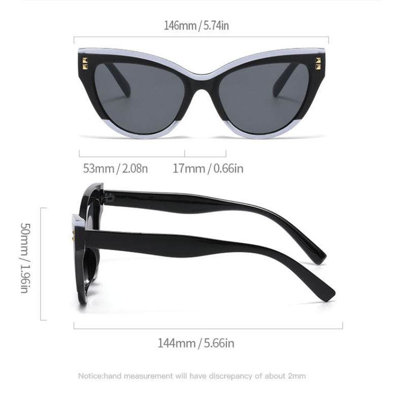 Simple Series Retro Solid Color Leopard Print Mixed Color Butterfly Sunglasses h5 Picture2
