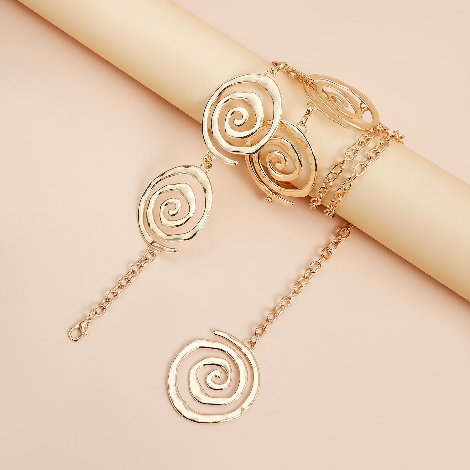 Simple Series Daily Solid Color Circle Metal Waist Chains 2