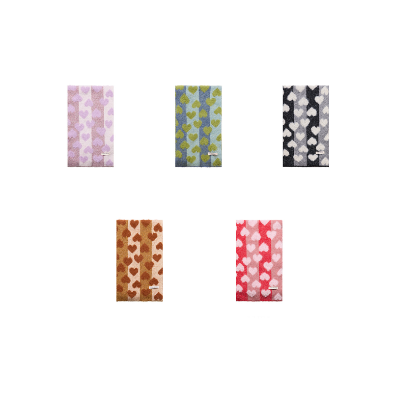 Romantic Series Sweet Heart Mixed Color Wool Women's Winter Scarves h5 Picture3