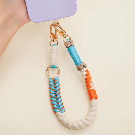 Simple Series Casual Twist Mixed Color Woven Cotton Phone Chain 2