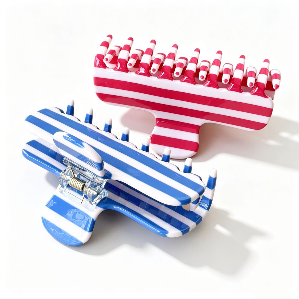 Simple Series Daily Stripe Acetate Women's Hair Claws h5Picture3