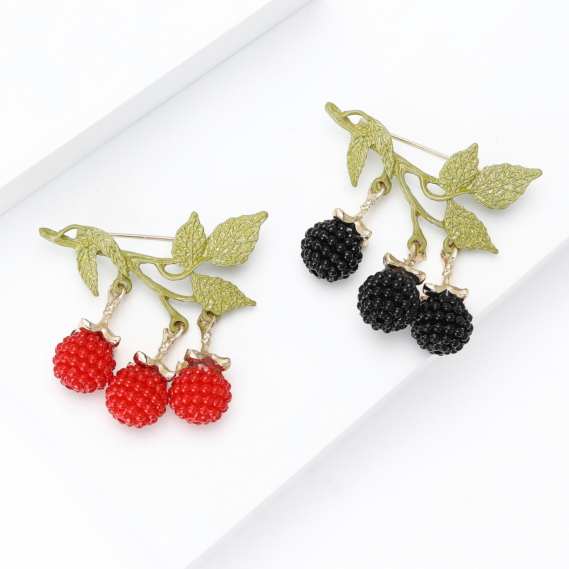 Luxurious Series Sweet Cherry Alloy Brooches