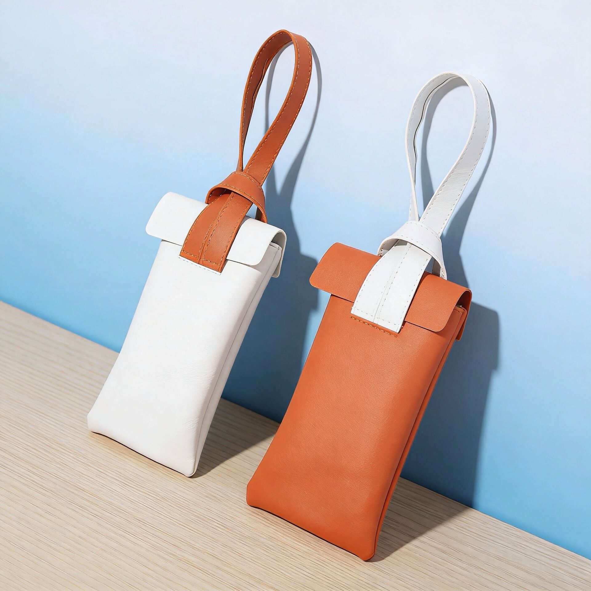 Simple Series Daily Mixed Color Leather Sunglasses Storage Bags h5Picture4