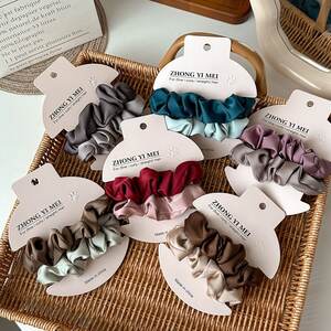 Simple Series Daily Solid Color Fabric Scrunchies h5 Picture4