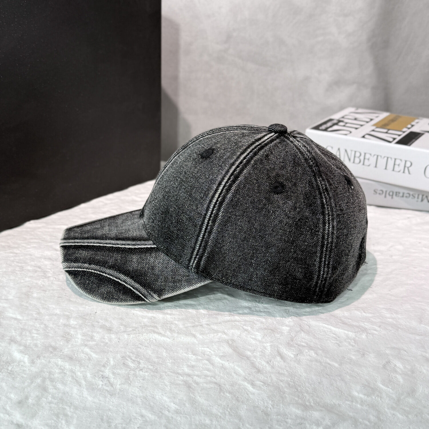 Simple Series Retro Solid Color Patchwork Cotton Baseball Cap h5Picture6