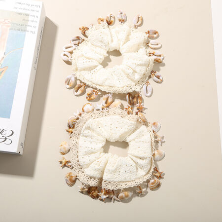 Ethnic Series Bohemian Oceanic Style Shell Starfish Fabric Scrunchies
