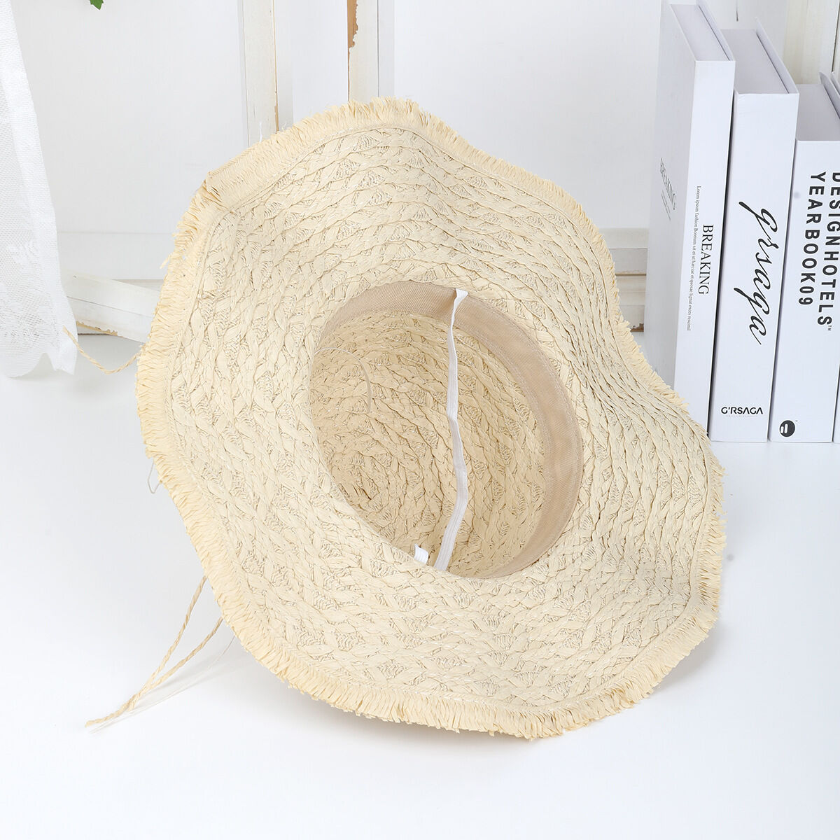 Romantic Series Vacation Oceanic Style Woven Shell Starfish Raffia Women's Straw Hats h5Picture7