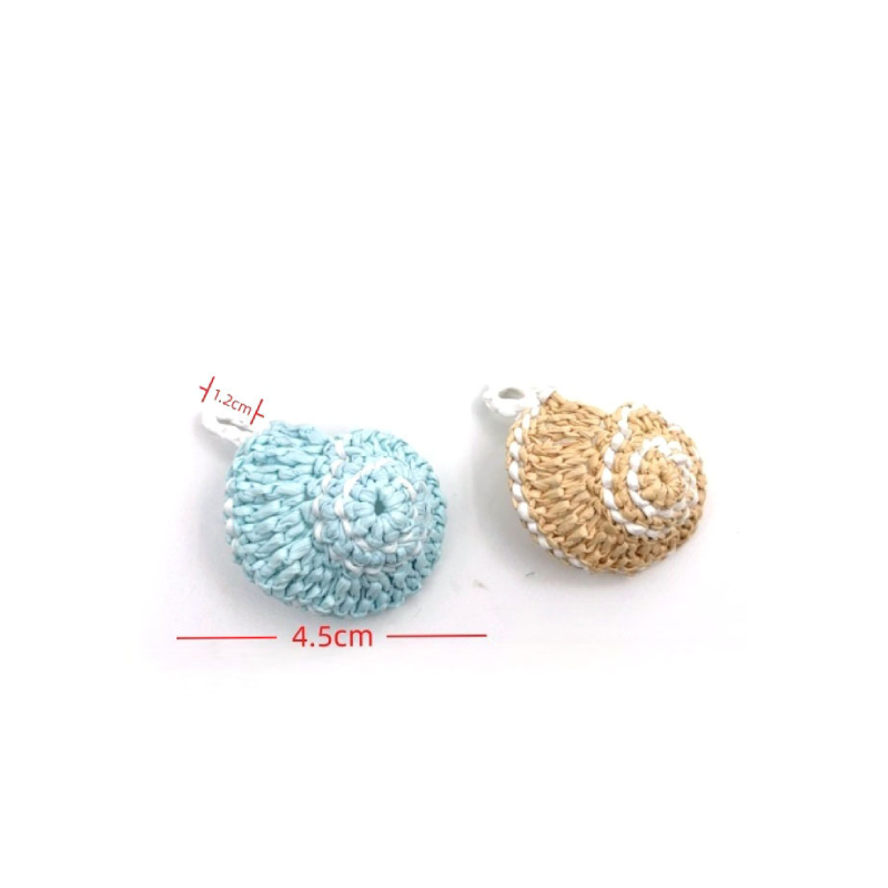 Simple Series Vacation Oceanic Style Mixed Color Woven Thread Raffia Bag Charms Keychain Picture3