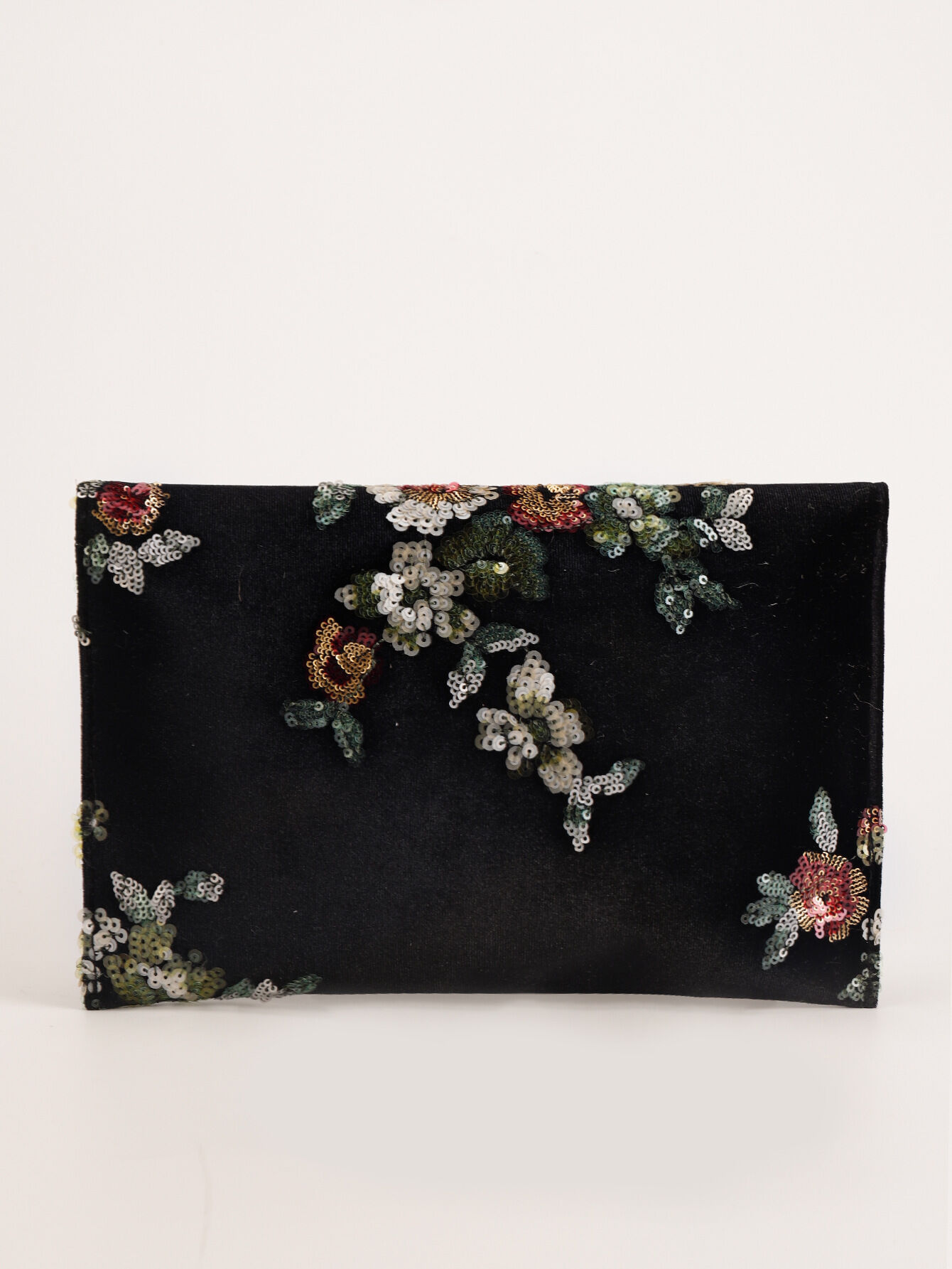 Sac à main pour femme, style soirée, orné de sequins et de perles florales, en polyester. h5Image4
