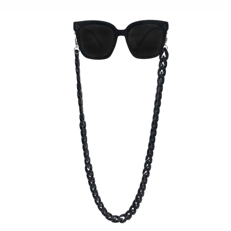 Simple Series Retro Solid Color Mixed Color Chain Acrylic Sunglasses Chains