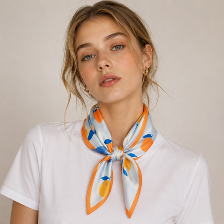 Simple Series Daily Heart Fruit Polyester Summer Scarves