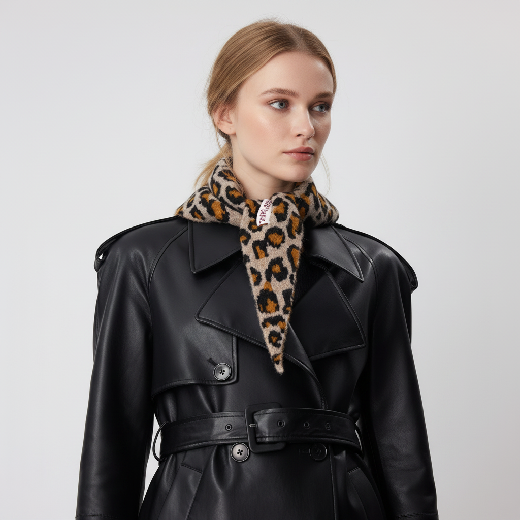 Simple Series Classic Leopard Print Mixed Color  Women's Winter Scarves