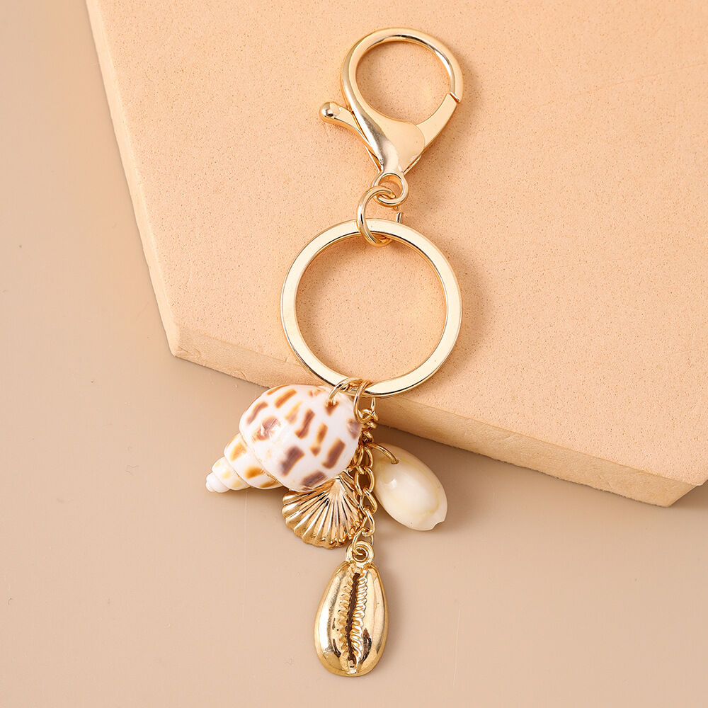 Romantic Series Vacation Oceanic Style Beads Shell Starfish Resin Shell Keychain h5 Picture2