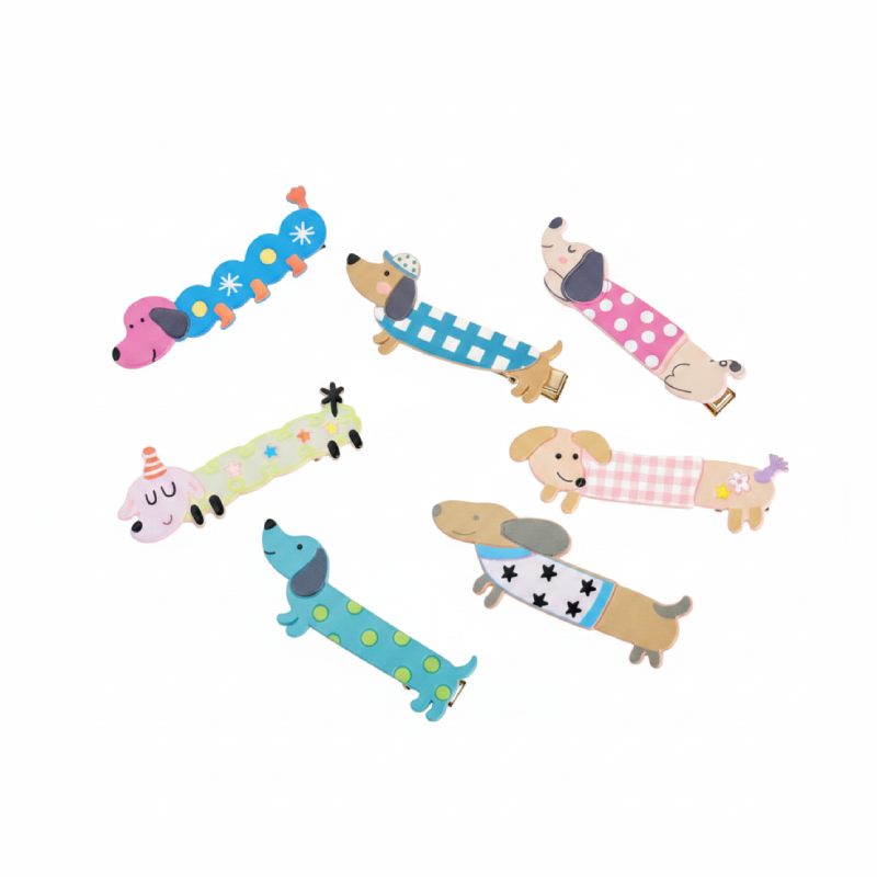 Eenvoudige serie schattige dieren cartoon plastic haarclips in diverse kleuren