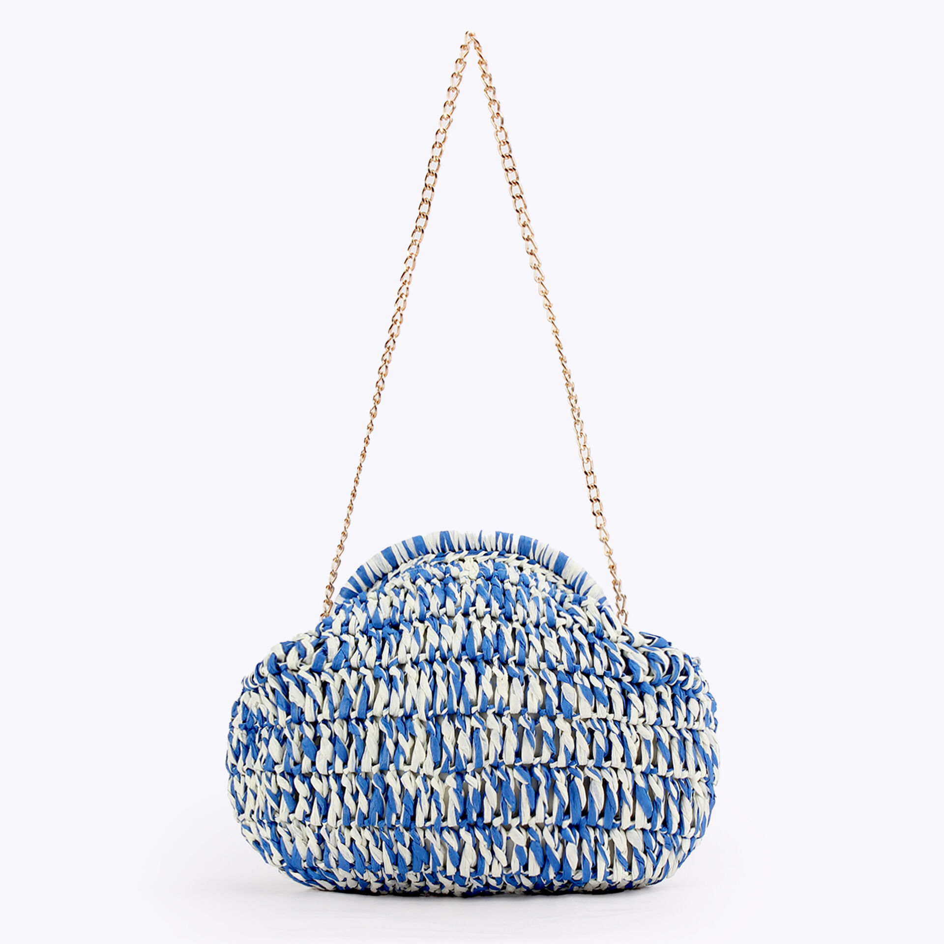 Vacation Style Woven Mixed Color Woven Raffia Women's Round Bag 2