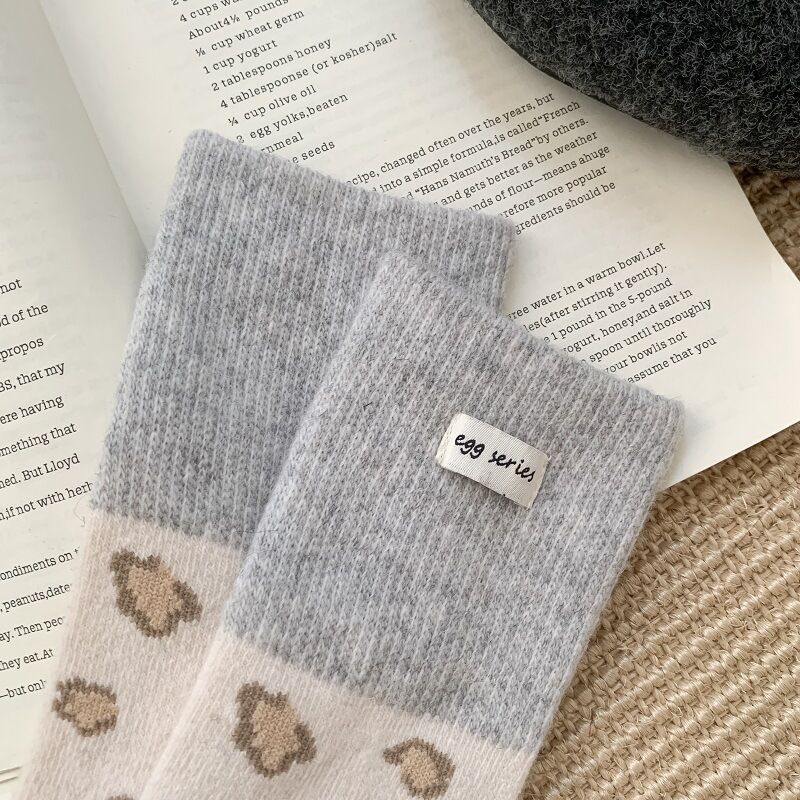 Elegante, leicht federnde Socken mit Leopardenmuster bis zur Wade h5 Bild5