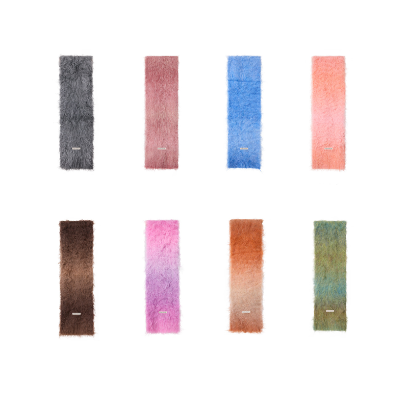Simple Series Daily Mixed Color Gradient Color Wool Women's Winter Scarves 2