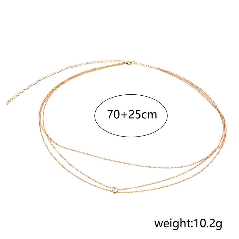 Simple Series Elegant Solid Color Chain Alloy Rhinestone Waist Chains Picture2