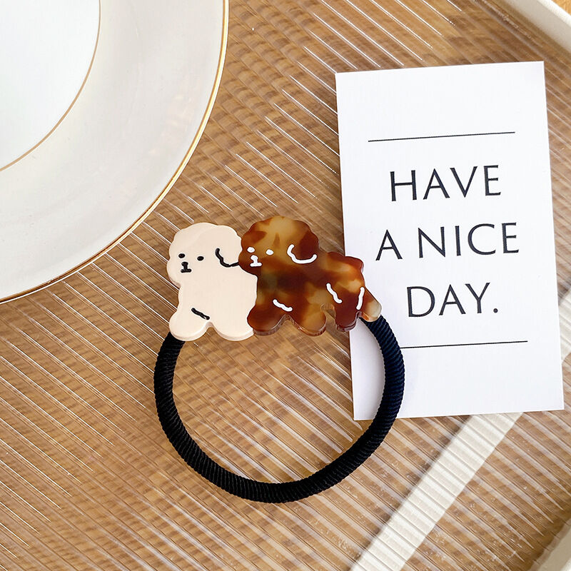 Simple Series Cute Animal Cartoon Mixed Color Acetate Women's Hair Ties Picture2