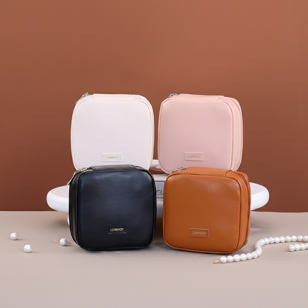 Simple Series Daily Letter Solid Color Pu Makeup Bags