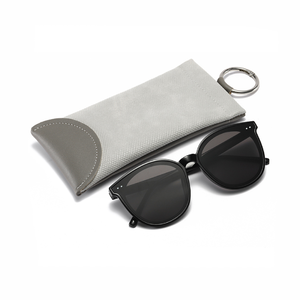 Simple Series Daily Solid Color Leather Sunglasses Storage Bags h5 Picture2