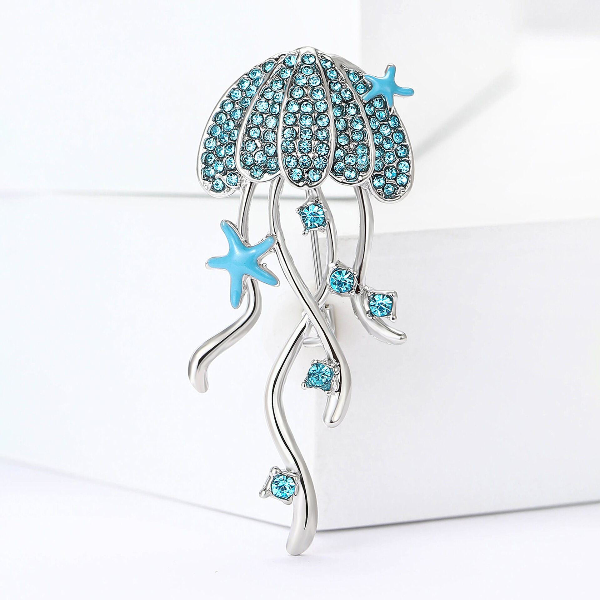 Luxurious Series Sweet Jellyfish Oceanic Style Rhinestone Rhinestone Brooches Picture2