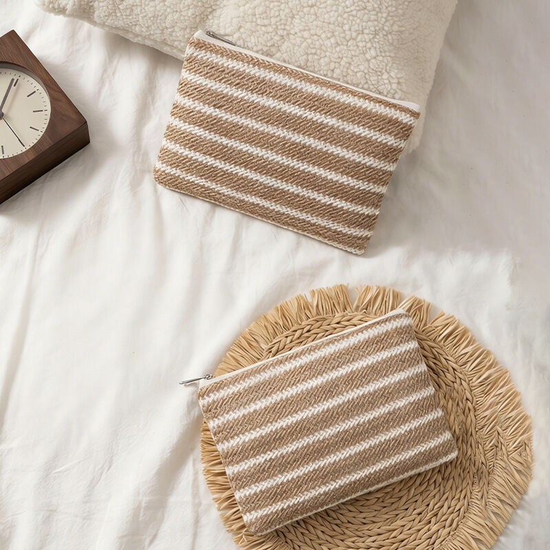 Simple Series Daily Stripe geweven make-uptassen voor dames