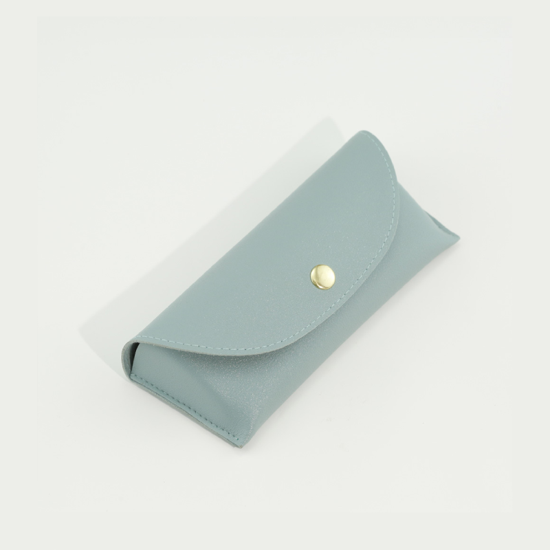 Simple Series Daily Solid Color Pu Sunglasses Storage Bags