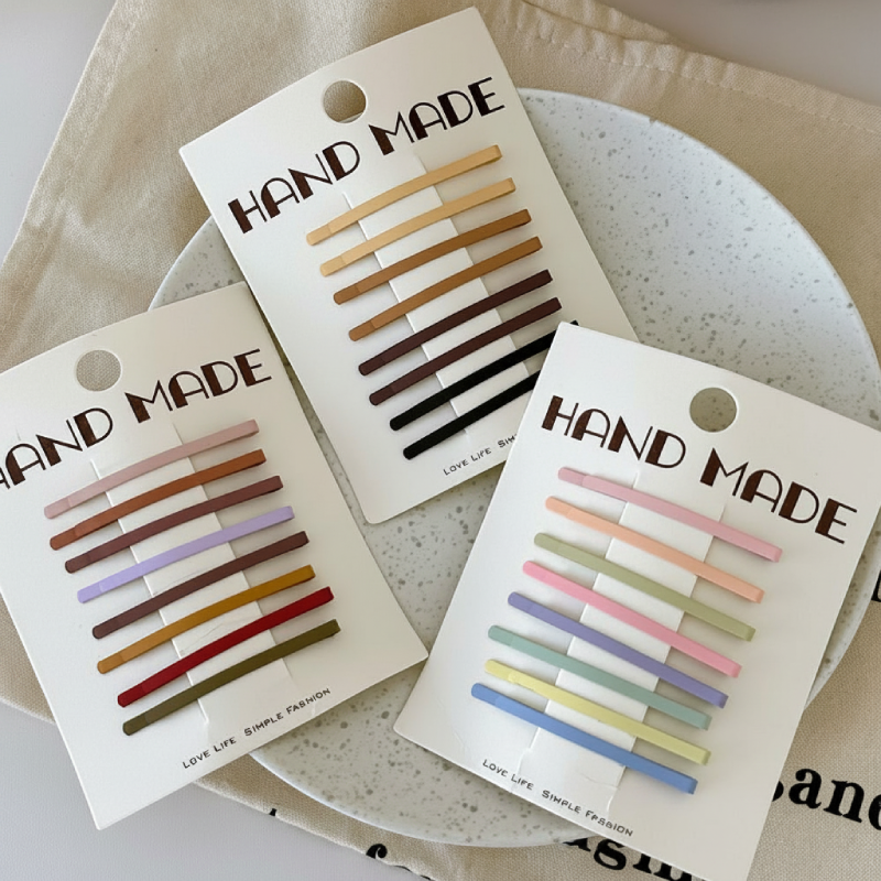 Simple Series Daily Solid Color Lines Metal Hair Clips 2