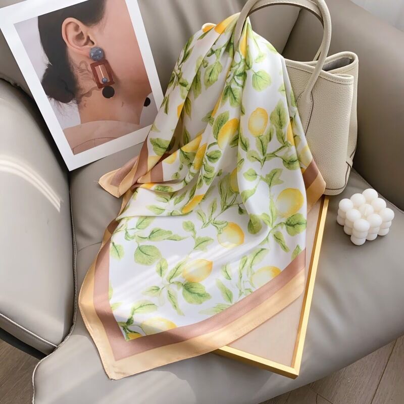 Simple Series Daily Fruit Stripe Polyester Summer Scarves h5Picture6