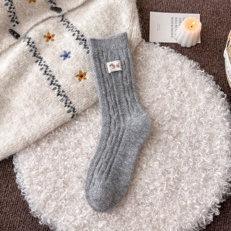 Leicht federnde, einfarbige Socken in Wadenlänge h5Bild2