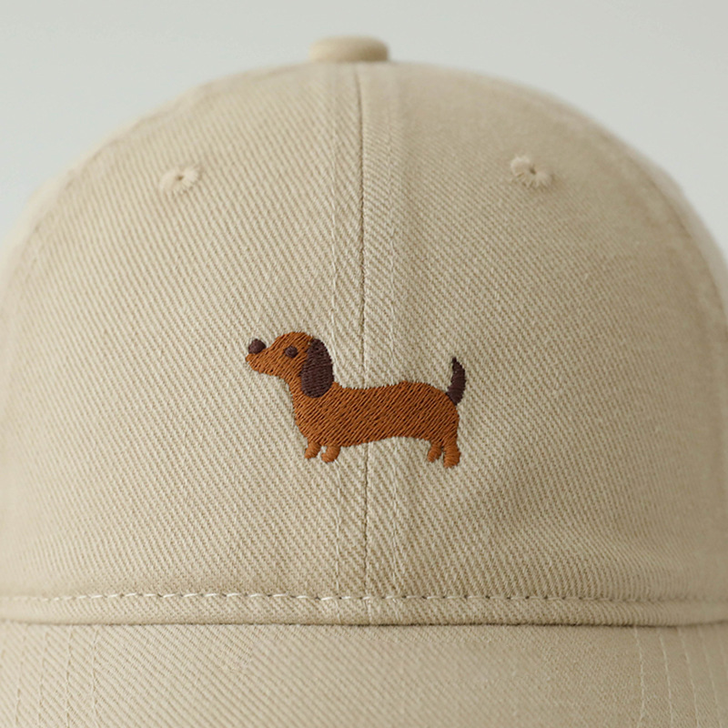 Simple Series Casual Dackel-Cartoon-Baseballkappe aus Baumwolle, Unisex Bild3