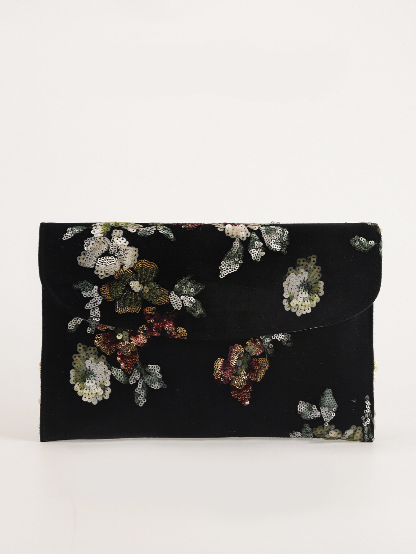 Evening Style Sequin Flower Beads Polyester Women's East-west Bag